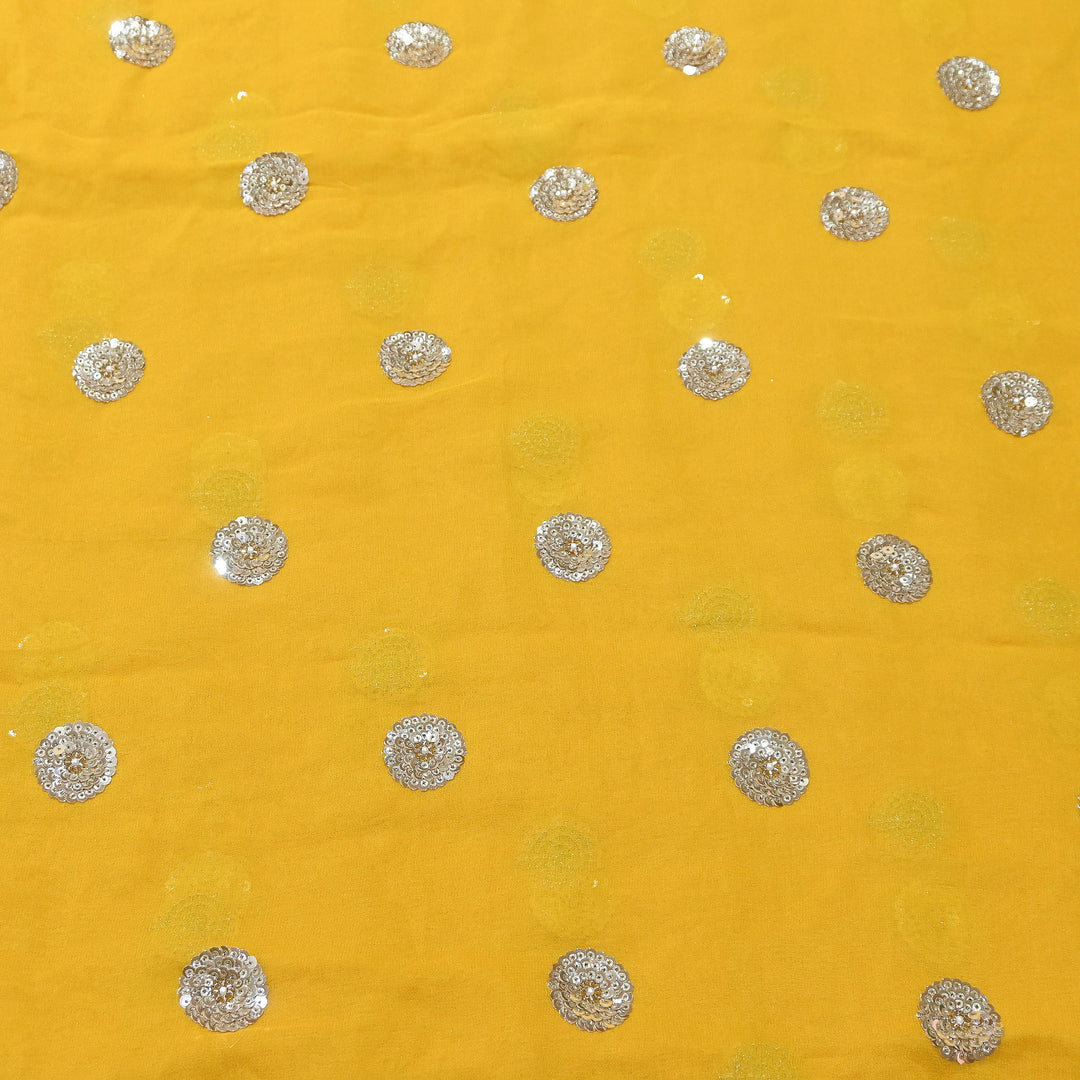 Premium Dyed Georgette Buti Sequins Embroidery Fabric | AC9625-1