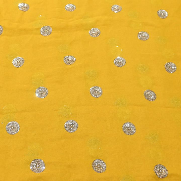 Premium Dyed Georgette Buti Sequins Embroidery Fabric | AC9625-1