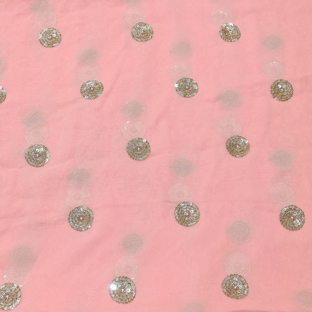 Premium Dyed Georgette Buti Sequins Embroidery Fabric | AC9625-2