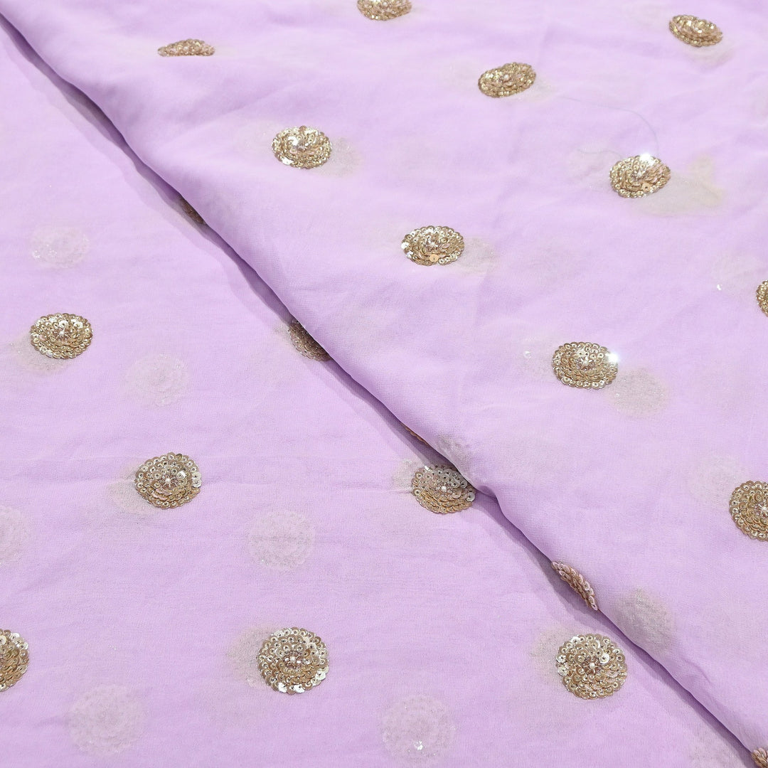 Premium Dyed Georgette Buti Sequins Embroidery Fabric | AC9625-3