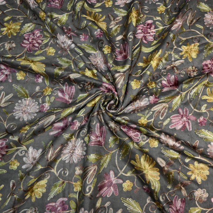 Pure Monga Multi-Thread Embroidery Fabric