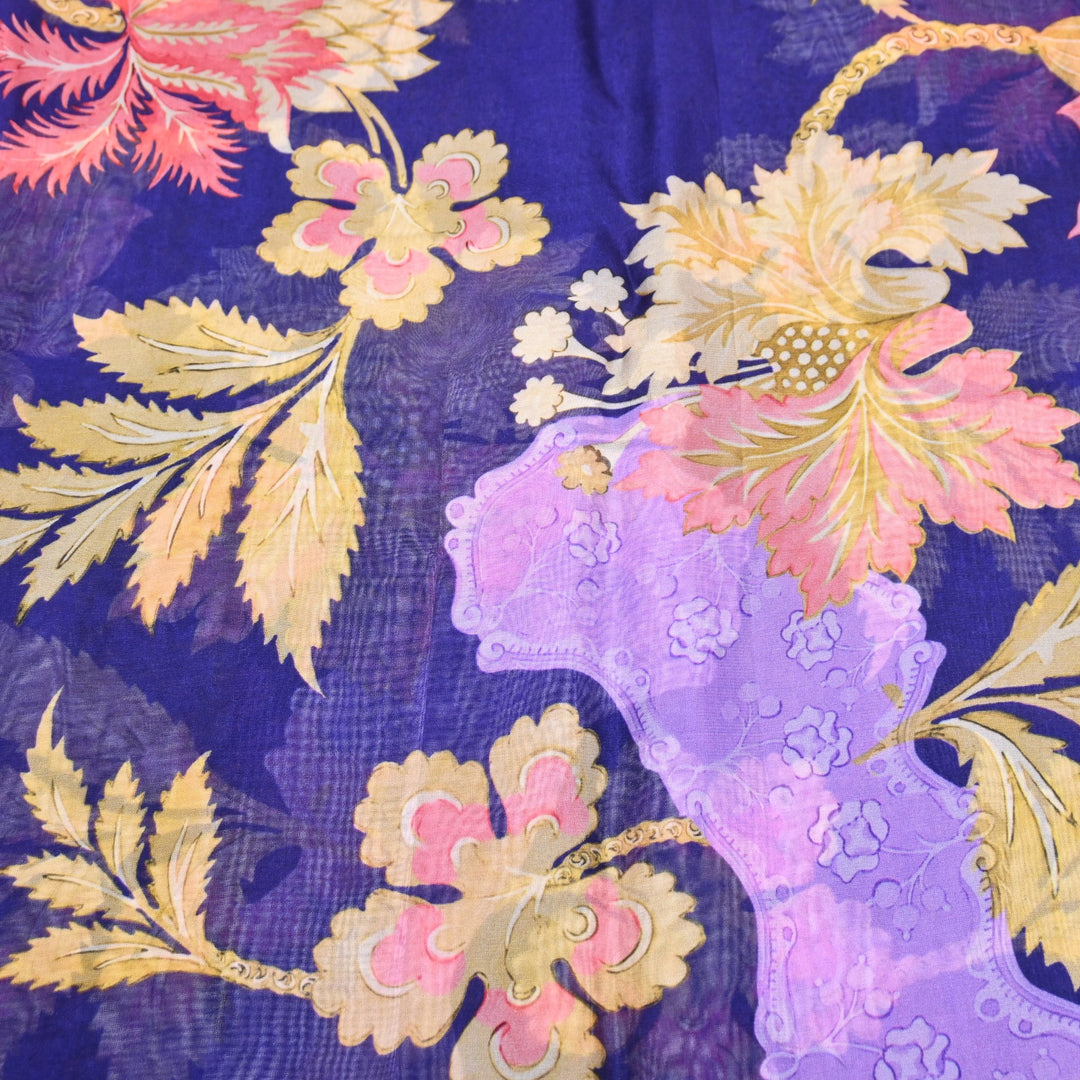 Premium Viscose Organza Digital Print Floral Designer Fabric 001665-20