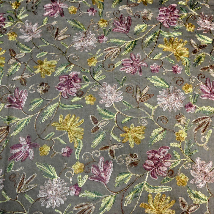 Pure Monga Multi-Thread Embroidery Fabric