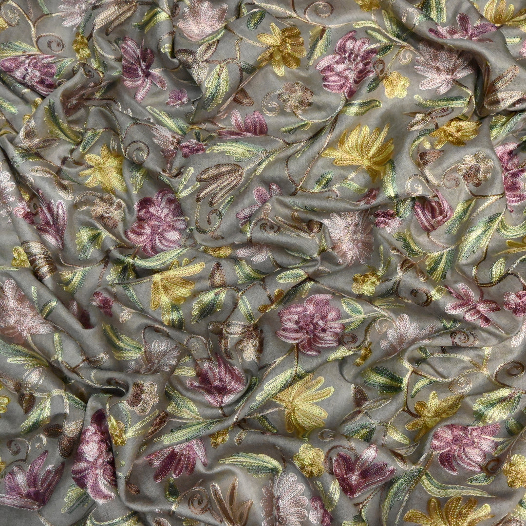 Pure Monga Multi-Thread Embroidery Fabric