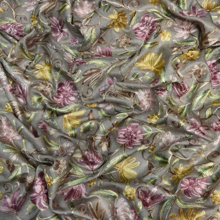 Pure Monga Multi-Thread Embroidery Fabric