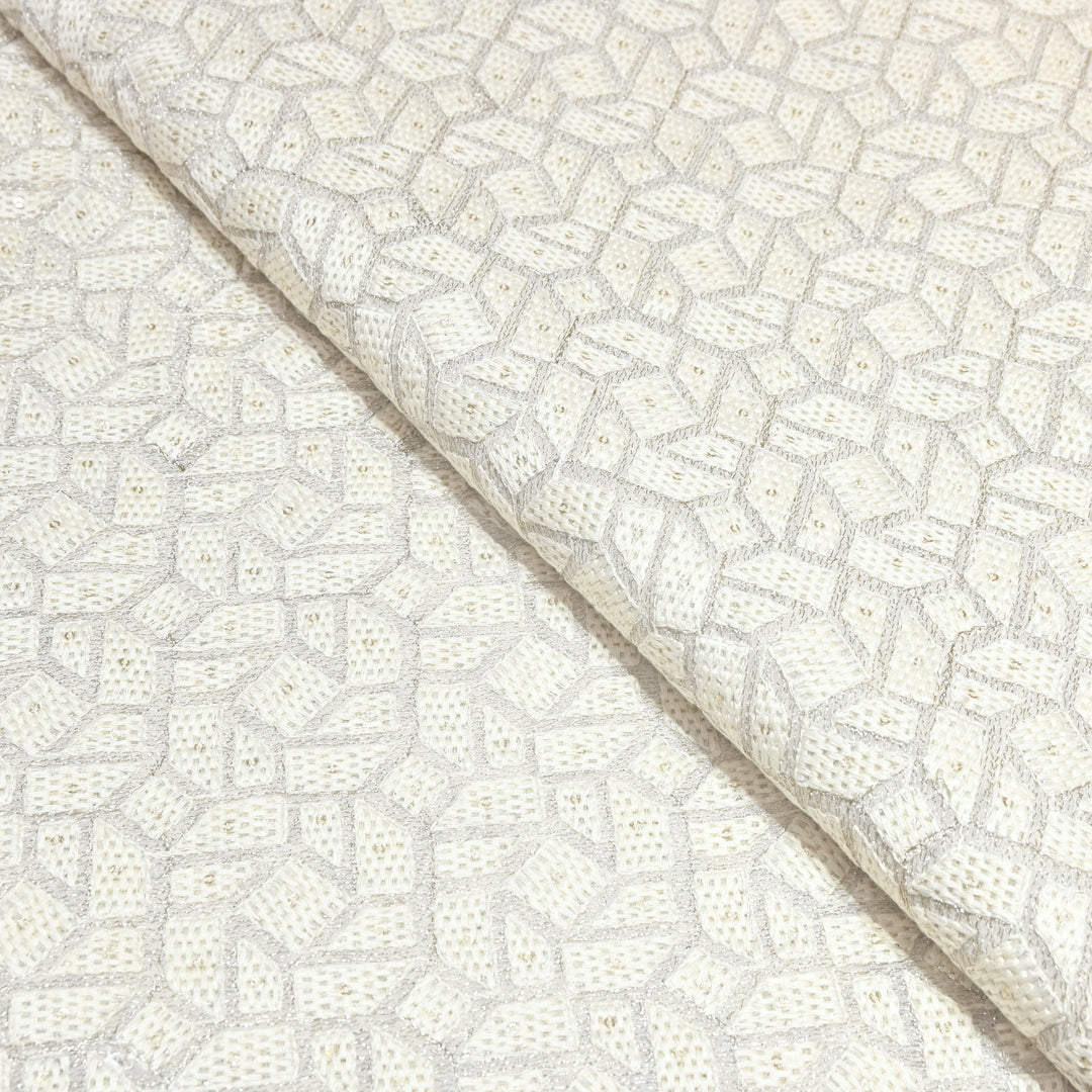 Dyeable Georgette Thread & Sequins Embroidery Fabric 44" – Elegant Designer Fabric ✨ - SCOR288