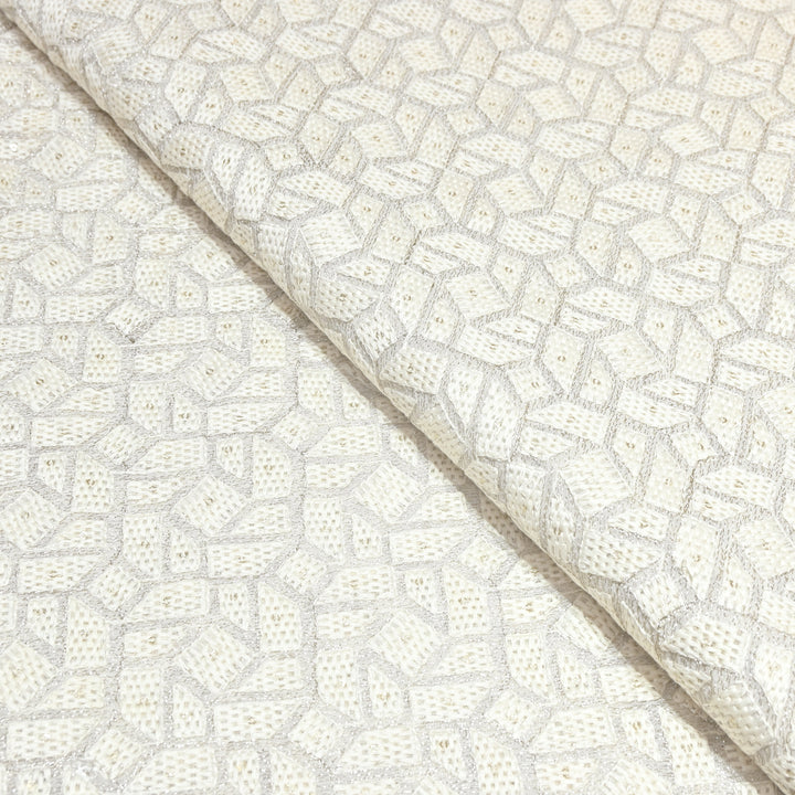 Dyeable Georgette Thread & Sequins Embroidery Fabric 44" – Elegant Designer Fabric ✨ - SCOR288