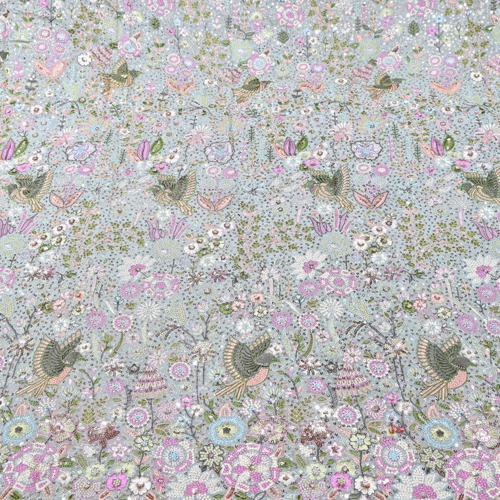 Viscose Georgette Thread & Sequins Embroidery 54"| Designer Fabrics | D28741-01
