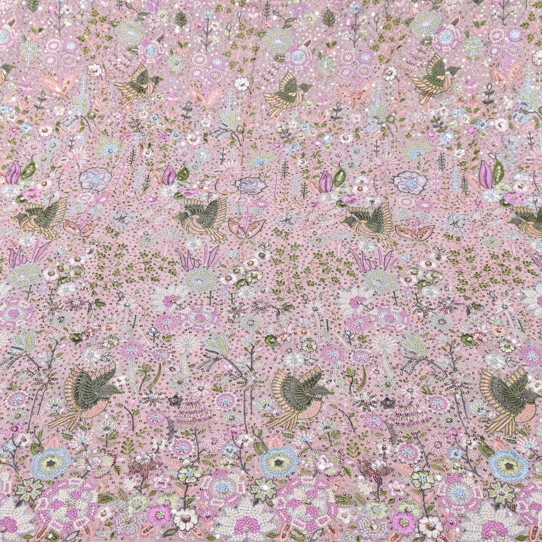 Viscose Georgette Thread & Sequins Embroidery 54"| Designer Fabrics | D28741-02