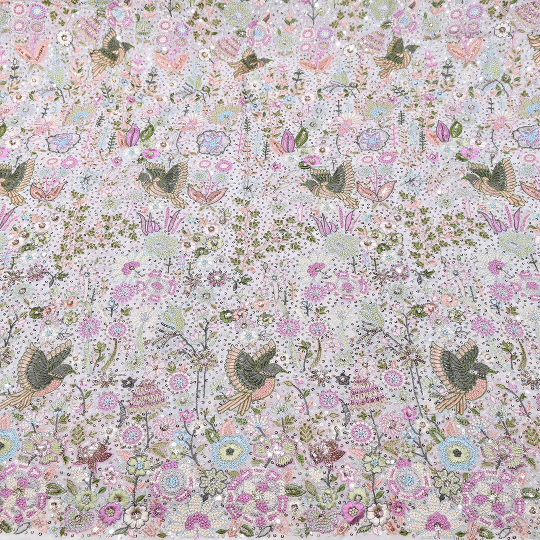 Viscose Georgette Thread & Sequins Embroidery 54"| Designer Fabrics | D28741-03