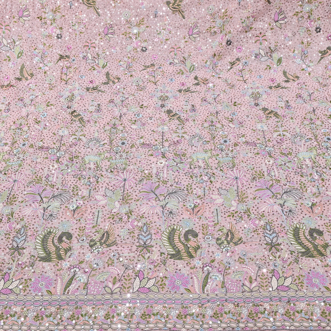 Viscose Georgette Sequins Embroidery 54"| Designer Fabrics | D28835-01