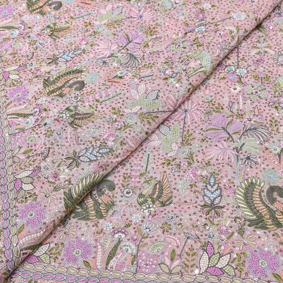 Viscose Georgette Sequins Embroidery 54"| Designer Fabrics | D28835-01