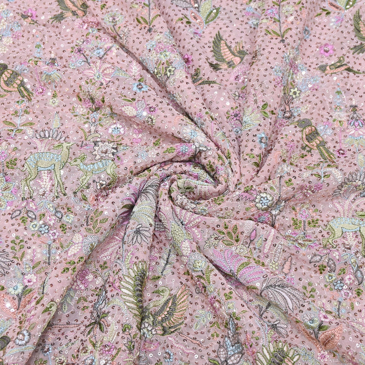 Viscose Georgette Sequins Embroidery 54"| Designer Fabrics | D28835-01
