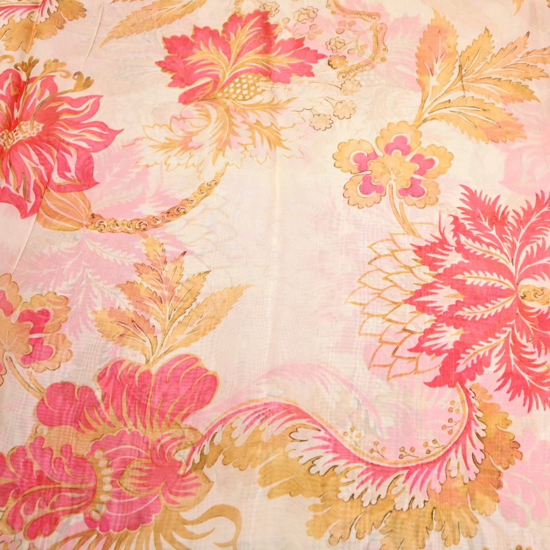 Premium Viscose Organza Digital Print Floral Designer Fabric 001665-9