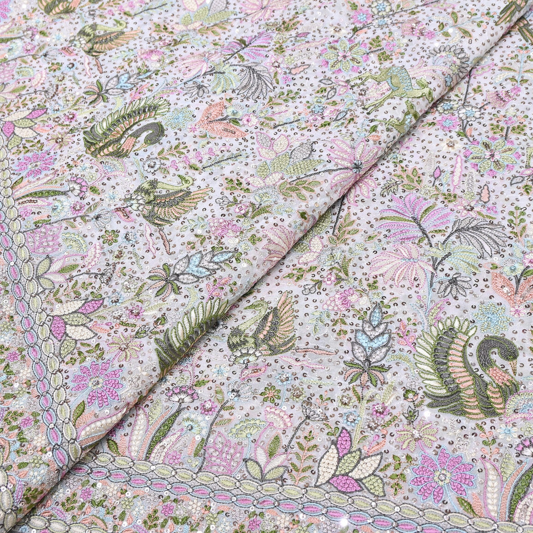 Viscose Georgette Sequins Embroidery 54"| Designer Fabrics | D28835-02
