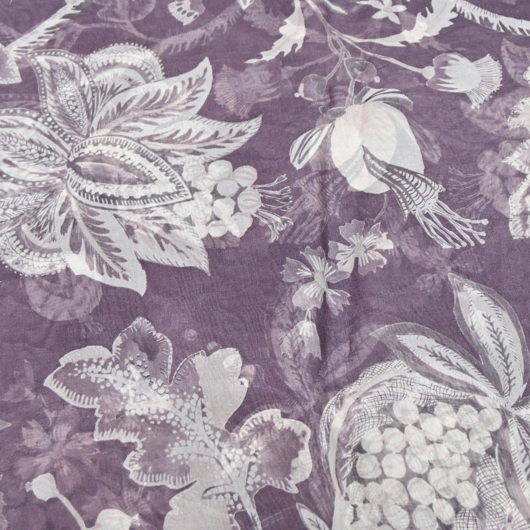 Premium Viscose Organza Digital Print Floral Designer Fabric 001665-18