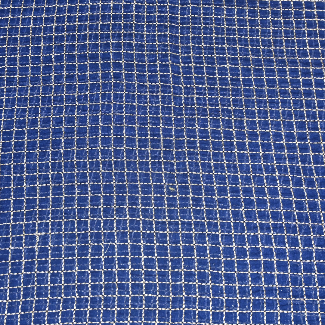 Navy Blue Color Mul Chanderi Zari Embroidery Fabric – Designer Fabric ✨ – V10175B-1