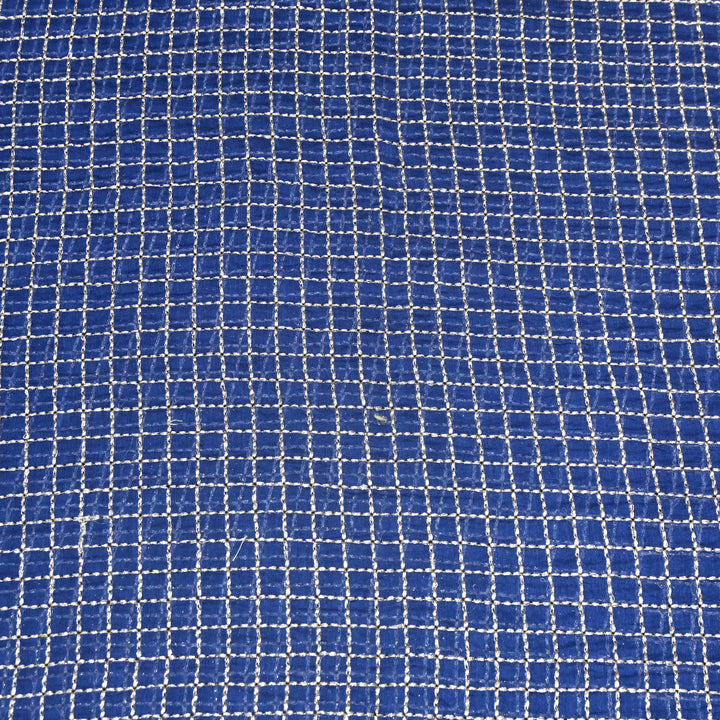 Navy Blue Color Mul Chanderi Zari Embroidery Fabric – Designer Fabric ✨ – V10175B-1