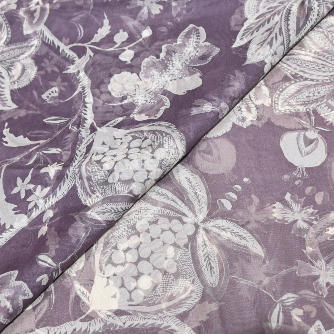 Premium Viscose Organza Digital Print Floral Designer Fabric 001665-18