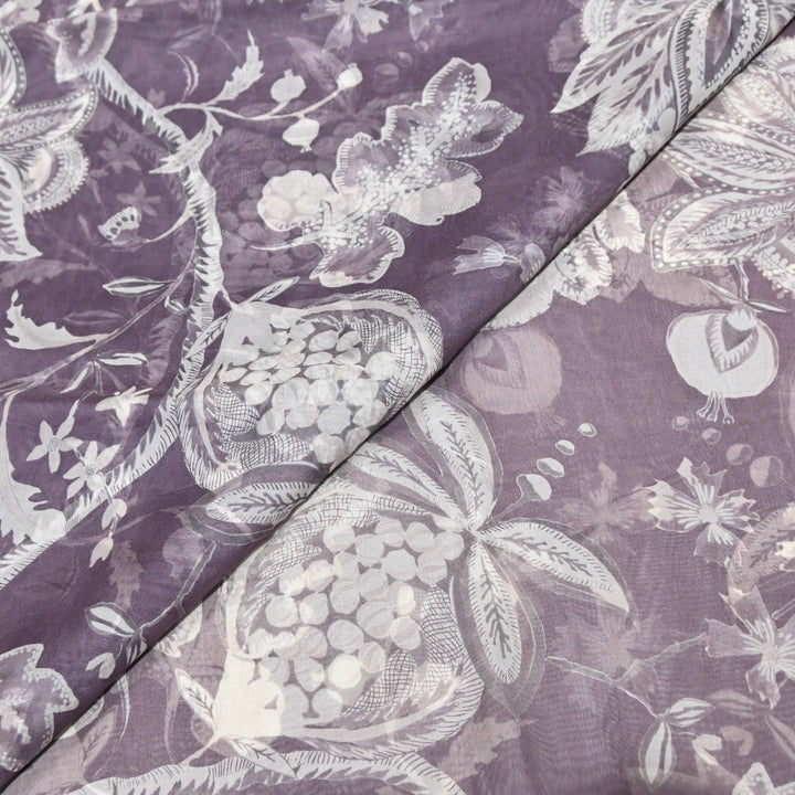 Premium Viscose Organza Digital Print Floral Designer Fabric 001665-18
