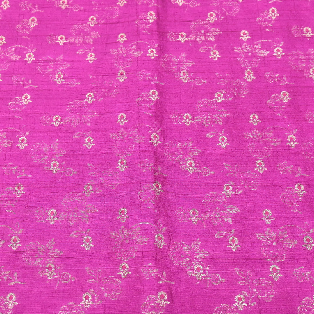 Pure Raw Silk Alfi Zari Brocade Fabric 44" | Luxury Traditional Designer Fabric | ASE001-13