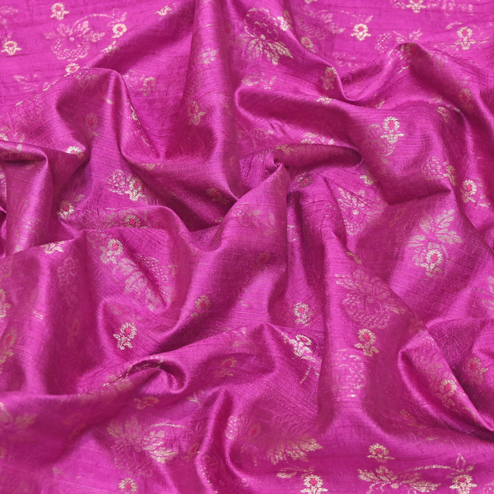 Pure Raw Silk Alfi Zari Brocade Fabric 44" | Luxury Traditional Designer Fabric | ASE001-13