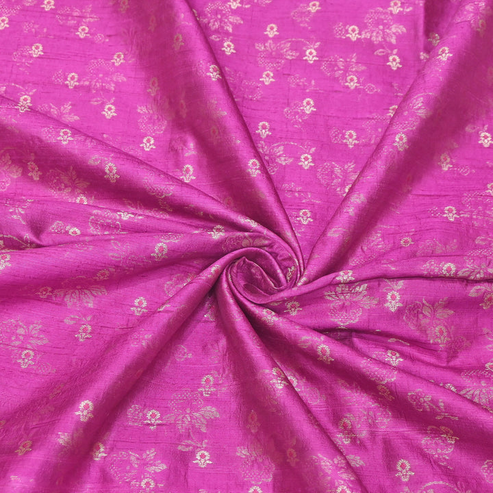 Pure Raw Silk Alfi Zari Brocade Fabric 44" | Luxury Traditional Designer Fabric | ASE001-13