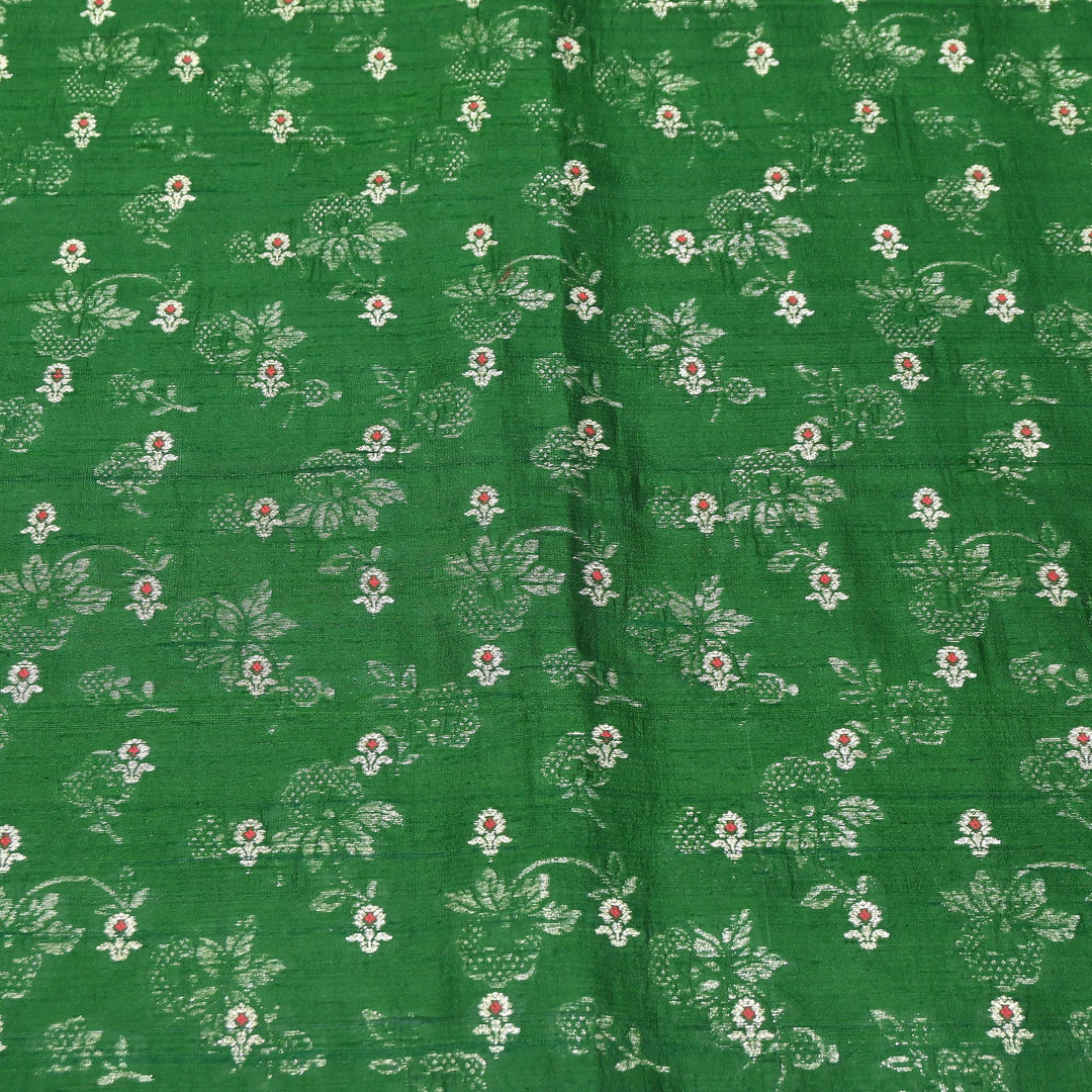 Pure Raw Silk Alfi Zari Brocade Fabric 44" | Luxury Traditional Designer Fabric | ASE001-14