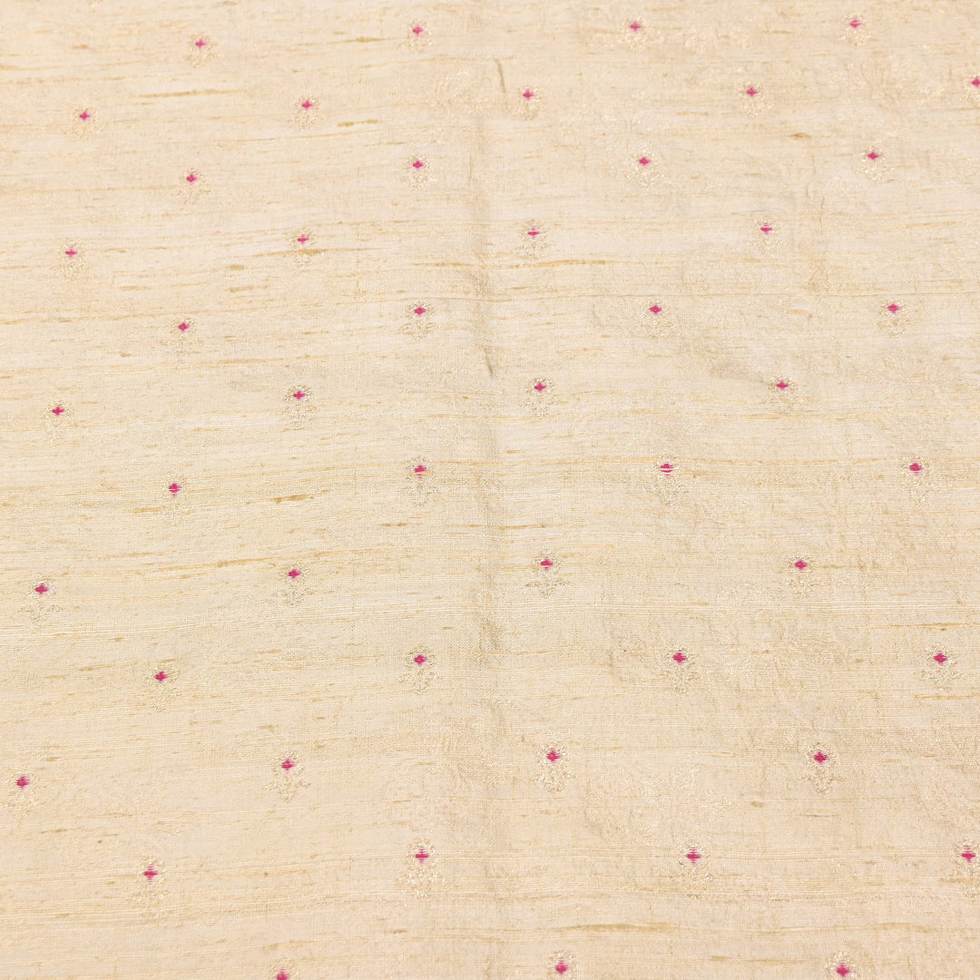 Pure Raw Silk Alfi Zari Brocade Fabric 44" | Luxury Traditional Designer Fabric | ASE001-15