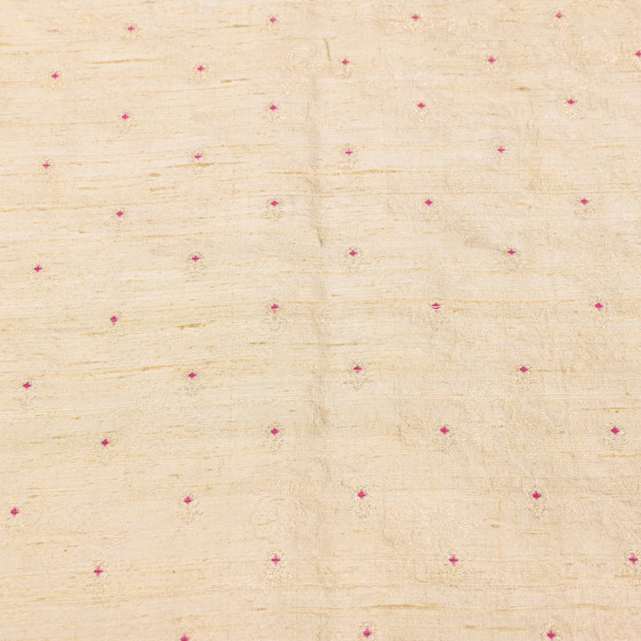Pure Raw Silk Alfi Zari Brocade Fabric 44" | Luxury Traditional Designer Fabric | ASE001-15