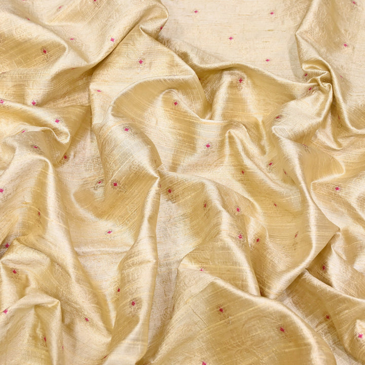 Pure Raw Silk Alfi Zari Brocade Fabric 44" | Luxury Traditional Designer Fabric | ASE001-15