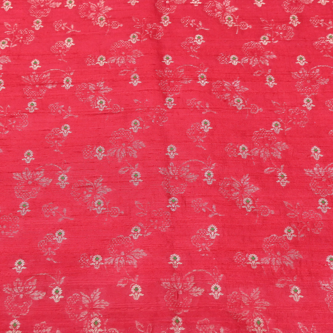 Pure Raw Silk Alfi Zari Brocade Fabric 44" | Luxury Traditional Designer Fabric | ASE001-17
