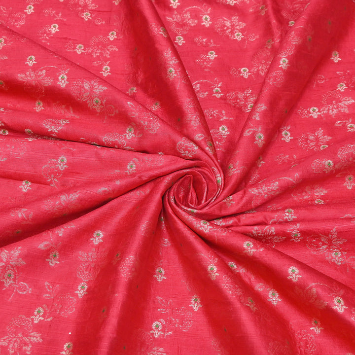 Pure Raw Silk Alfi Zari Brocade Fabric 44" | Luxury Traditional Designer Fabric | ASE001-17
