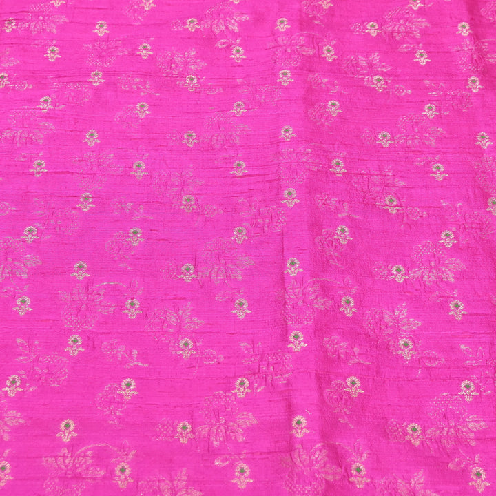 Pure Raw Silk Alfi Zari Brocade Fabric 44" | Luxury Traditional Designer Fabric | ASE001-12