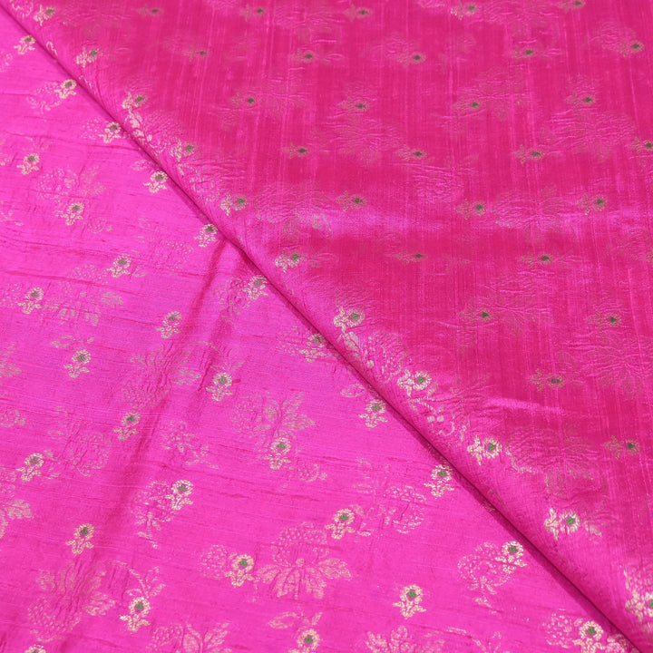 Pure Raw Silk Alfi Zari Brocade Fabric 44" | Luxury Traditional Designer Fabric | ASE001-12