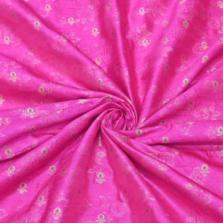 Pure Raw Silk Alfi Zari Brocade Fabric 44" | Luxury Traditional Designer Fabric | ASE001-12