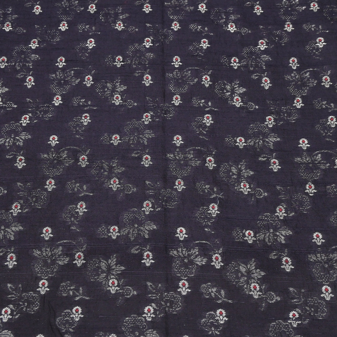 Pure Raw Silk Alfi Zari Brocade Fabric 44" | Luxury Traditional Designer Fabric | ASE001-11