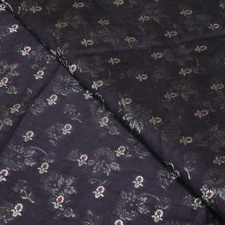 Pure Raw Silk Alfi Zari Brocade Fabric 44" | Luxury Traditional Designer Fabric | ASE001-11