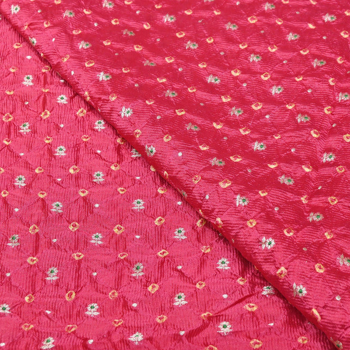 Premium Pure Raw Mango Mina Bandhej Brocade | Bandhej Fabric | AS1100-08
