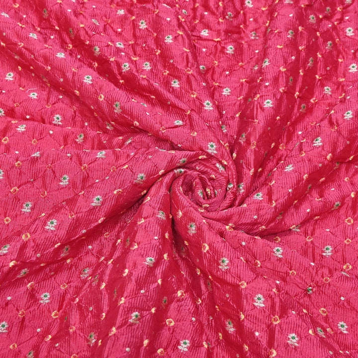 Premium Pure Raw Mango Mina Bandhej Brocade | Bandhej Fabric | AS1100-08