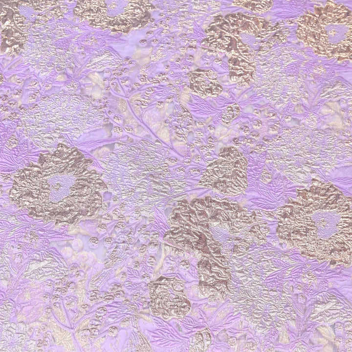 Luxury Imported Korean Jacquard Floral Zari Designer Fabric - AF1057-2