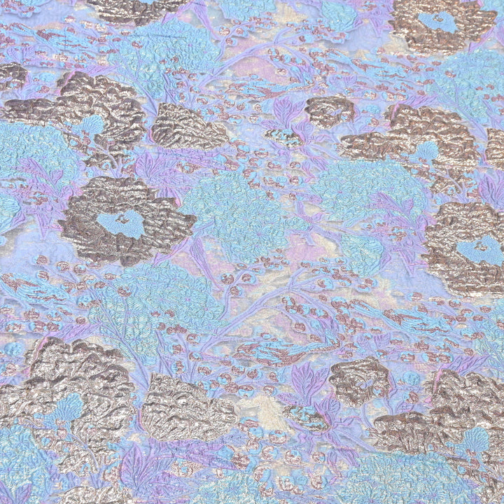 Luxury Imported Korean Jacquard Floral Zari Designer Fabric - AF1057-1