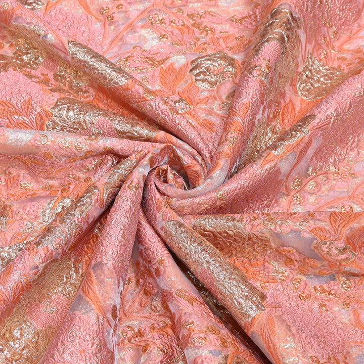 Luxury Imported Korean Jacquard Floral Zari Designer Fabric - AF1057-3