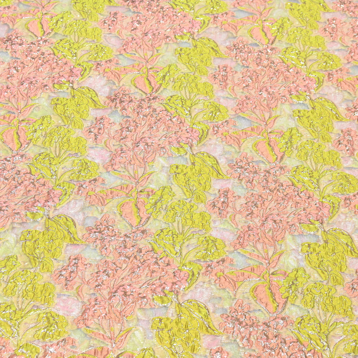 Luxury Imported Korean Jacquard Floral Zari Designer Fabric - AF1050-A2