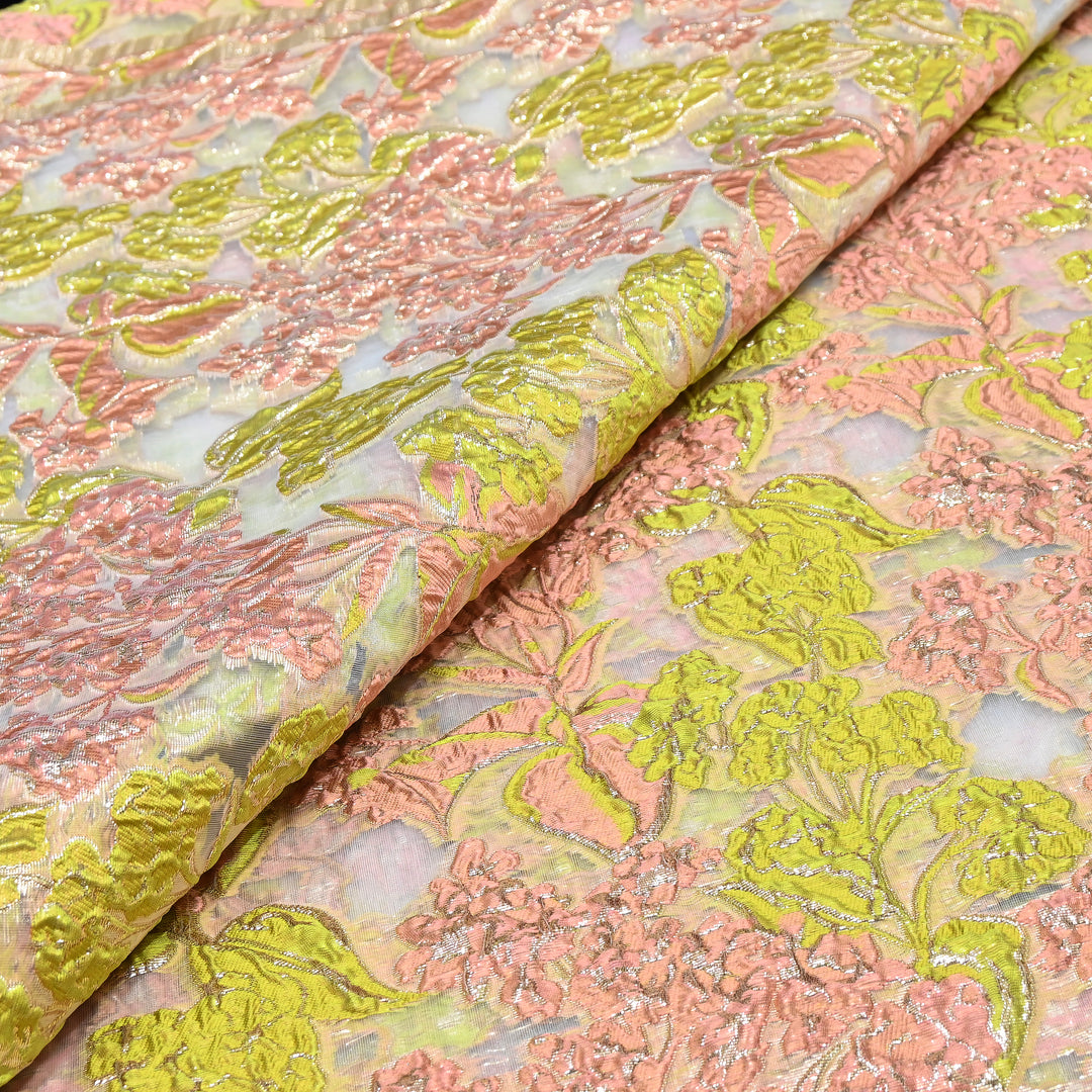 Luxury Imported Korean Jacquard Floral Zari Designer Fabric - AF1050-A2