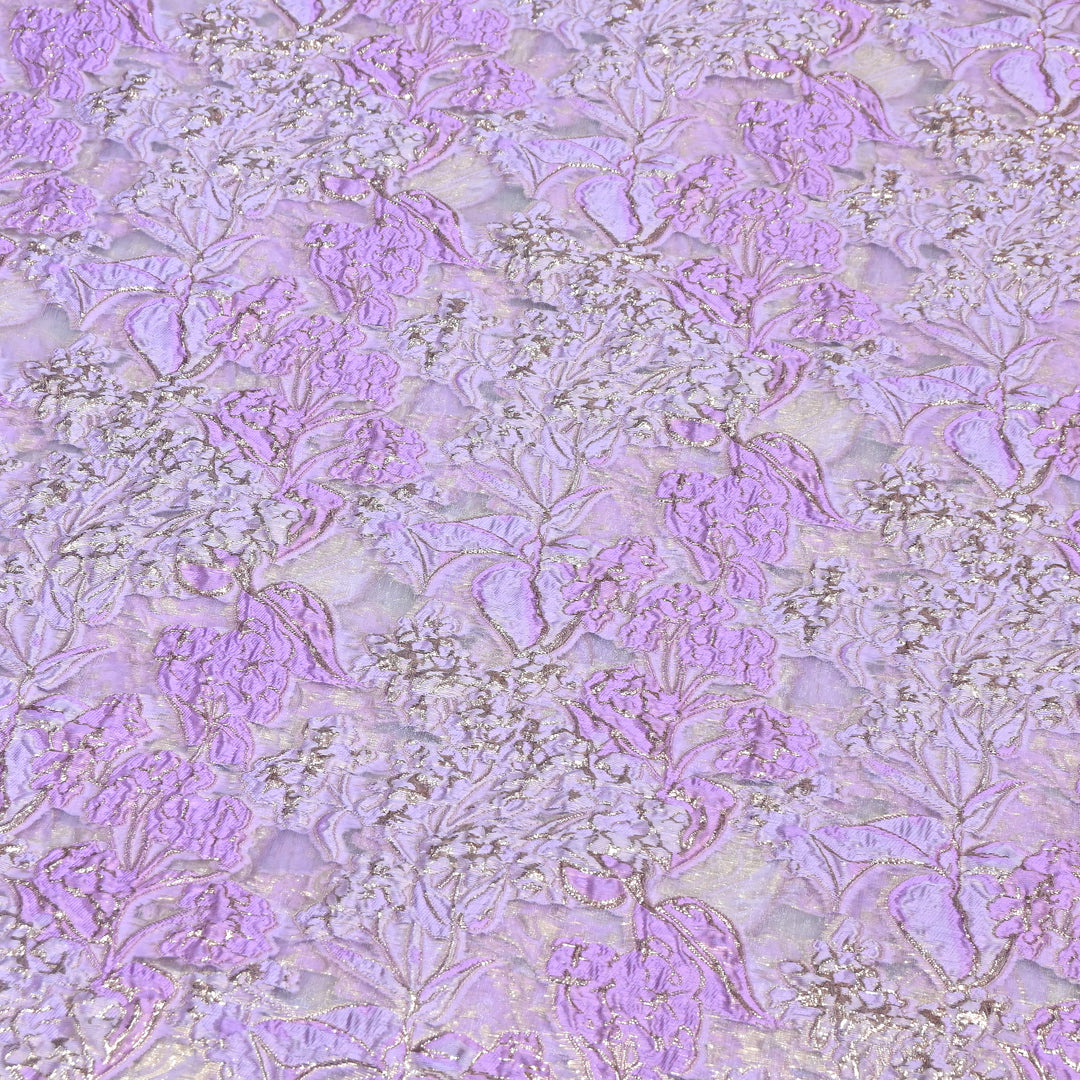 Luxury Imported Korean Jacquard Floral Zari Designer Fabric - AF1050-A3