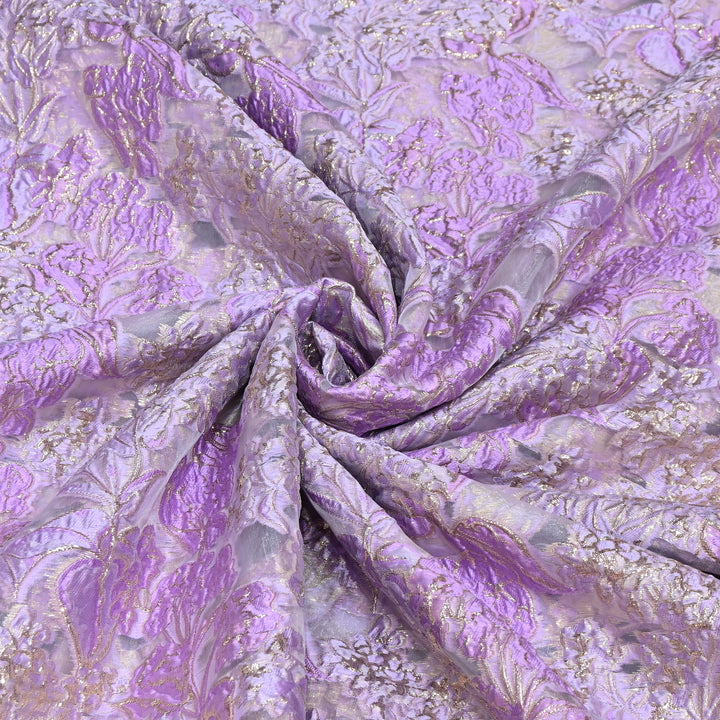 Luxury Imported Korean Jacquard Floral Zari Designer Fabric - AF1050-A3