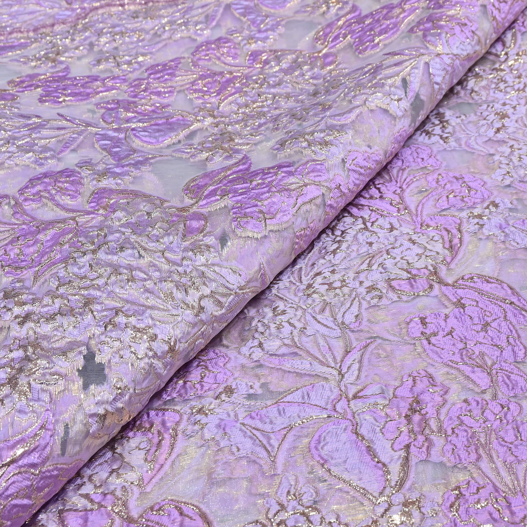 Luxury Imported Korean Jacquard Floral Zari Designer Fabric - AF1050-A3