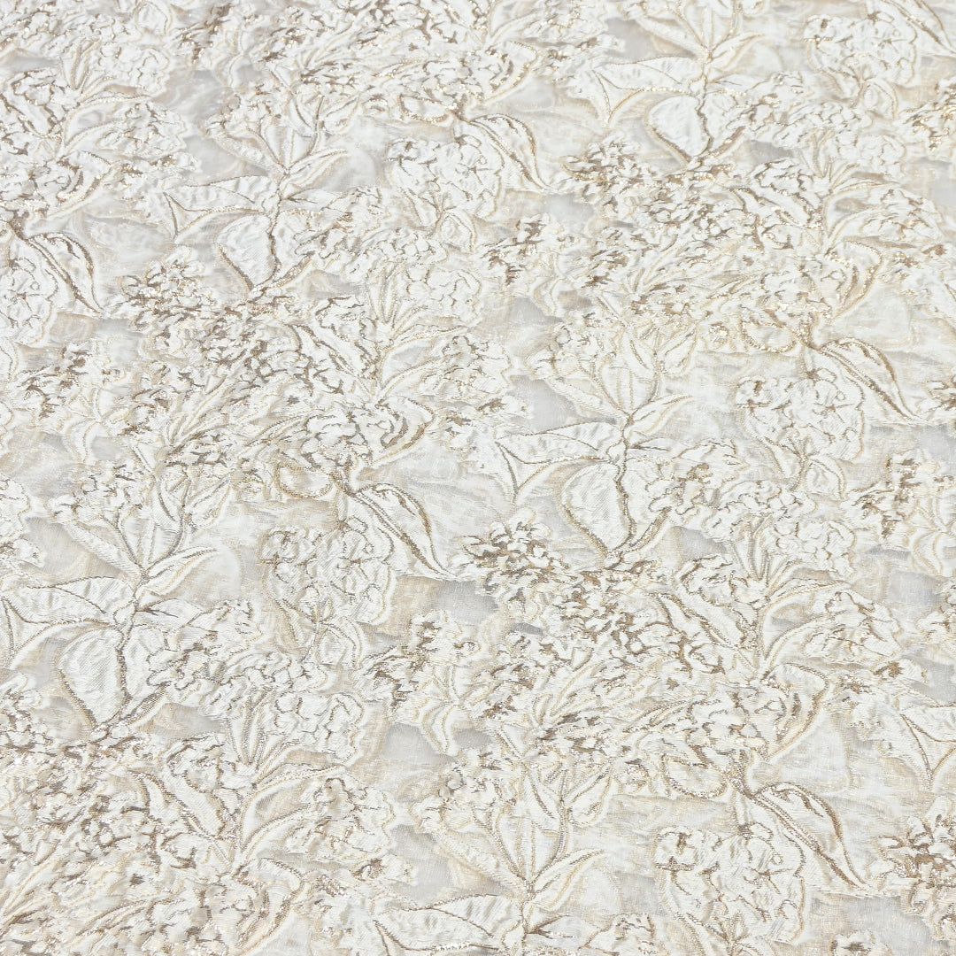 Luxury Imported Korean Jacquard Floral Zari Designer Fabric - AF1050-A6