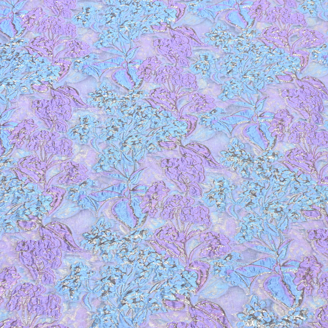 Luxury Imported Korean Jacquard Floral Zari Designer Fabric - AF1050-A5